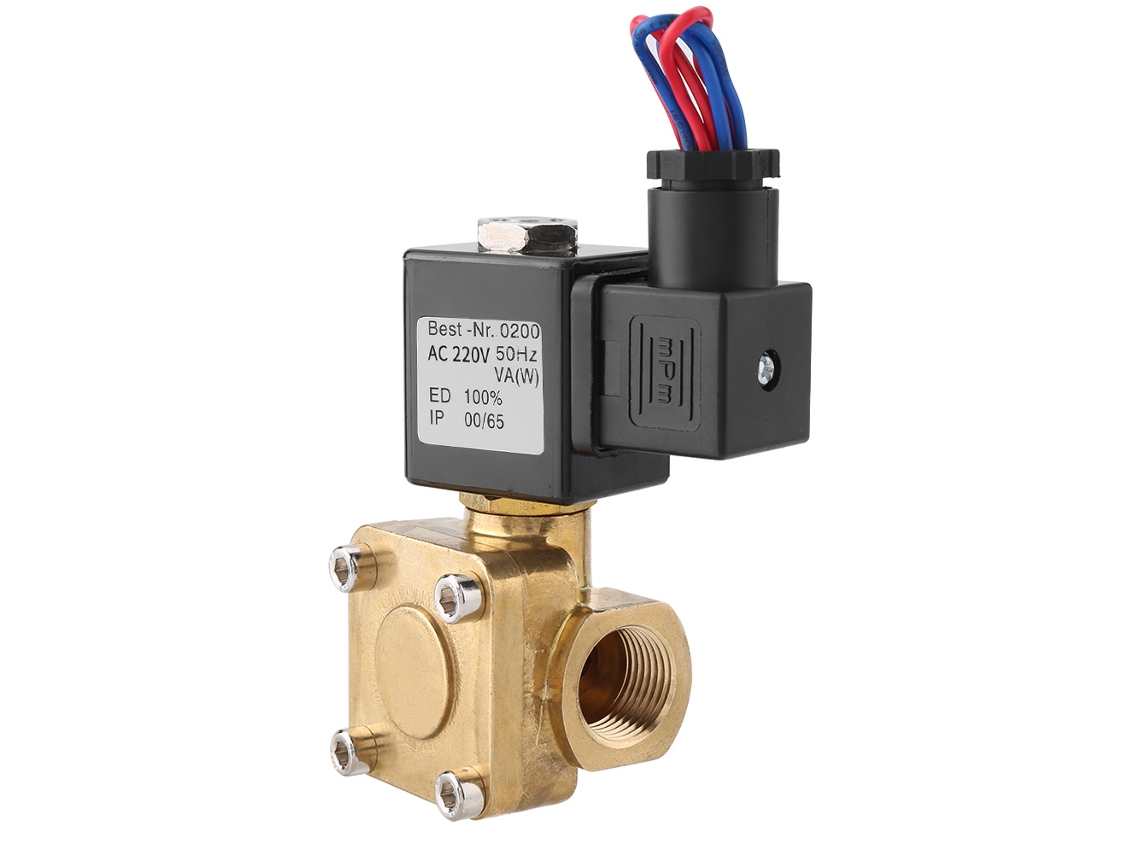 Válvula Solenoide Eléctrica De 2 Vías, Normalmente Cerrada, De Latón, G1/2, Control Rápido, Ca 220v