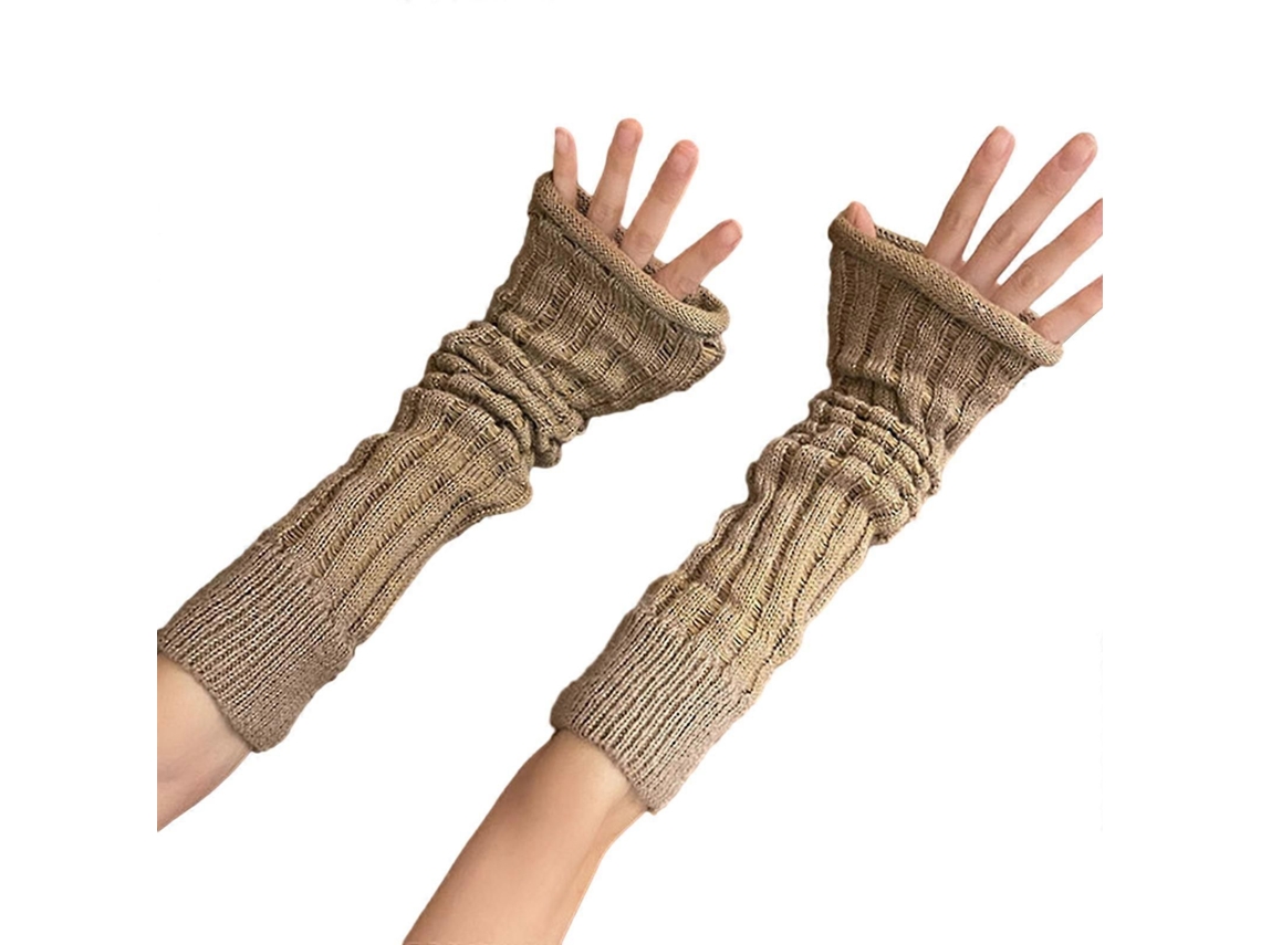 Tricô Luvas Meio Dedo, Manga Curta, Estilo Anos 2000, Pulse Luvas, Ideias Halloween, Baile de Máscaras e Formato, Na C