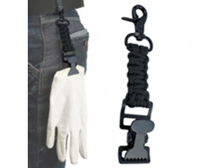 Clip Para Sujetar Guantes: Correa De Sujeción De Paracord Trenzado De 17,2 X 3 Cm, Sistema De Abrazadera De Metal,