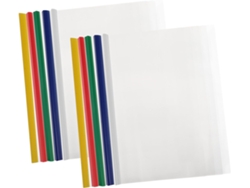 Paquete De 10 Carpetas De Archivo A4 De Plástico Transparente Con Varilla Deslizante.