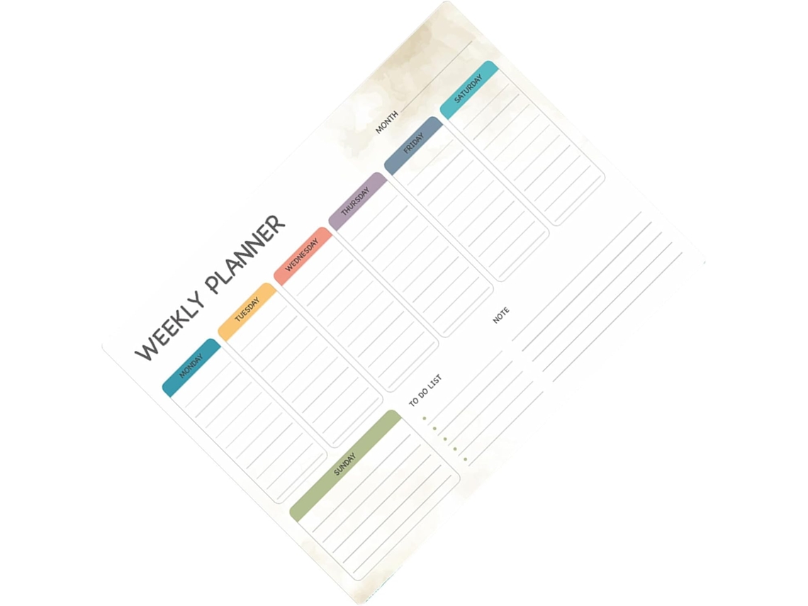 Calendario Planificador Semanal, Pvc Borrable En Seco, Apto Para Refrigerador, Tablero Adhesivo Transparente
