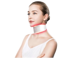 Dispositivo de belleza para el cuello que reafirma y tensa el cuello. Dispositivo para el cuidado de la piel del cuello. Blanco. Bestvite.