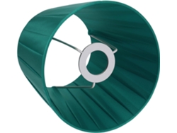 Lámpara De Mesa Con Portalámparas, Confeccionada A Mano En Tela Verde Oscuro, Casquillo E14, Diámetro Estándar. Accesorio Ligero Para Lámpara De Mesa.