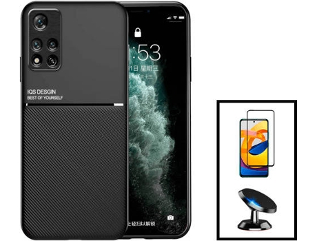 Kit Carcasa Trasera Magnética Anti Choque + Protector de Pantalla Xiaomi Redmi Note 11 Pro+ Plus GIFT4ME Negro
