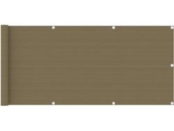 vidaXL Toldo para balcón HDPE gris taupe 75x600 cm