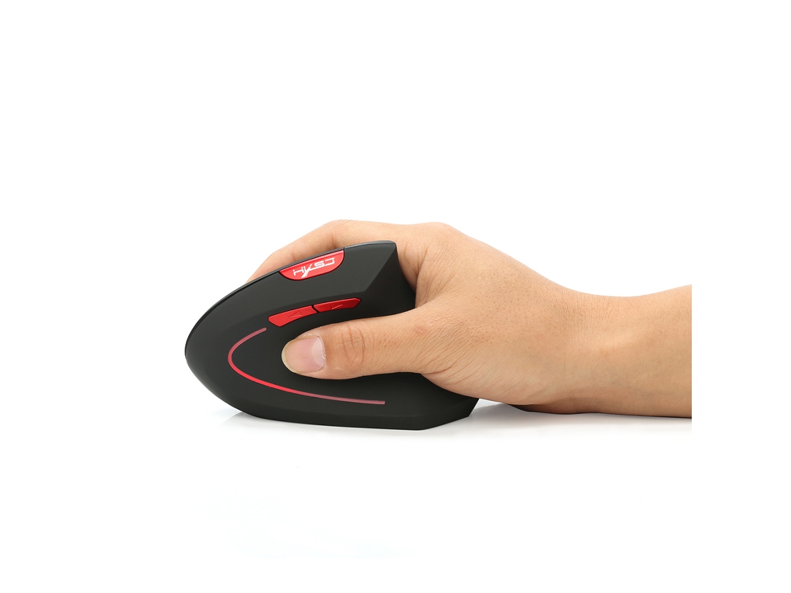 Ratón Vertical Inalámbrico Ergonómico Hxsj Recargable Ajustable 2400 Dpi Para Pc Mac
