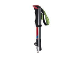 Bastón de trekking telescópico ligero de aluminio, rojo, 155-165 cm