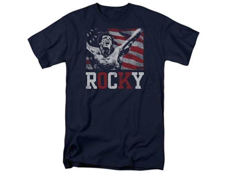 Camiseta ROCKINSTONE Rocky Roja, Blanca y Azul (S)