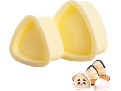 MEOIRUERY Kit innovador para hacer sushi, diseño antiadherente para desmoldar fácilmente, juego de 2 moldes triangulares de polipropileno apto para uso alimenta