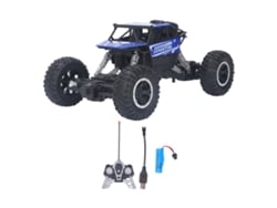 Carro de controle remoto Bj-All Terrain 1:18 2.4g com rodas grandes, derrapante e escalável, modelo elétrico azul