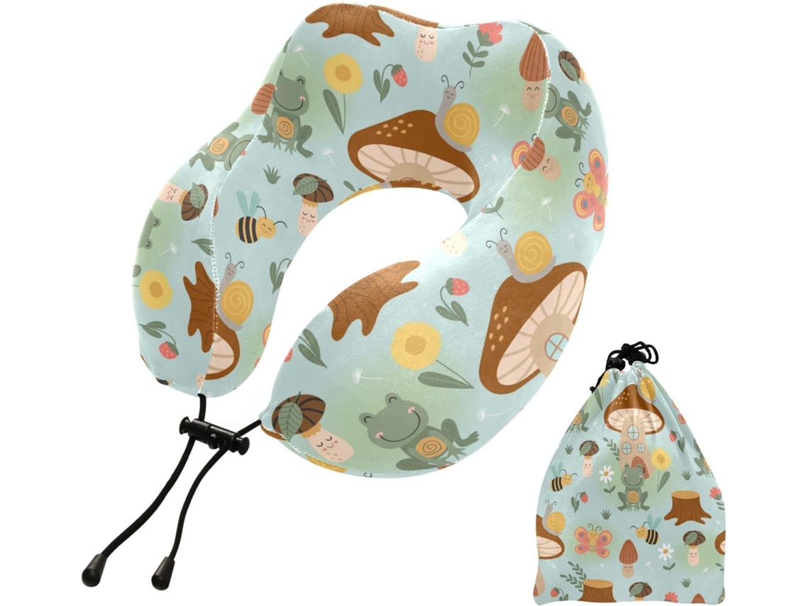 Almohada Viaje Dormir Aviones, Espuma Viscoelástica Poliéster Viscoelástica. Fácilmente Soporte Fácil