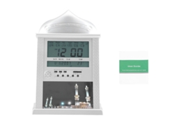 Baok - Reloj de mesa digital con alarma para la oración islámica musulmana, Azan, color plateado (pilas no incluidas).