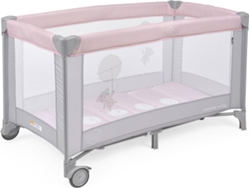 Cuna de Viaje MS Sleepy Acero, Nylon Rosa (125 x 77 x 65 cm)
