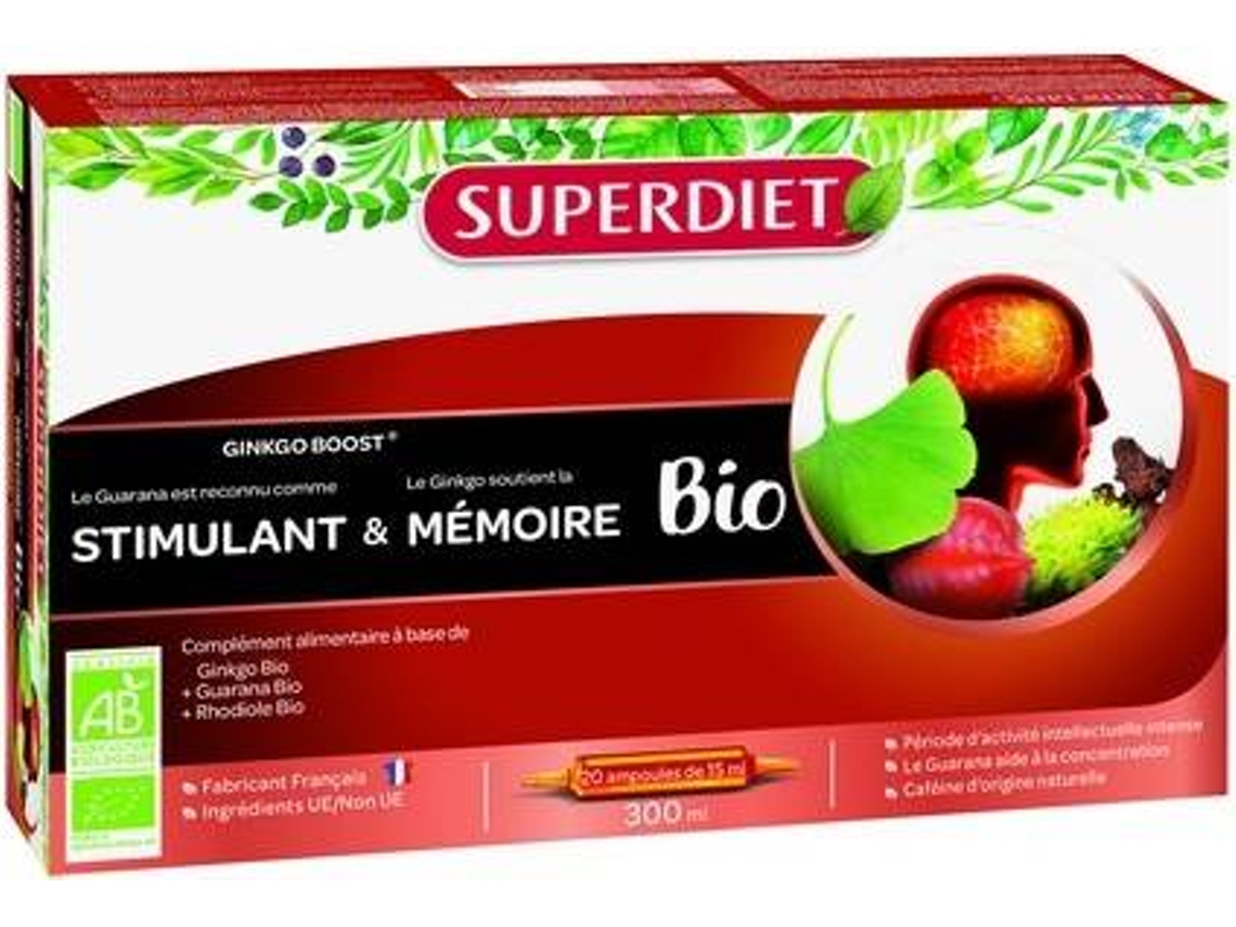 Complemento Alimentar SUPERDIET Ginkgo Boost Bio (20 ampolas)