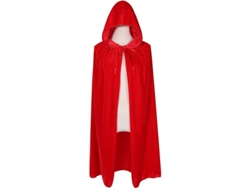 Capa Con Capucha De Terciopelo Para Niños, Ideal Para Fiestas De Disfraces De Navidad Y Halloween (roja)