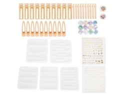 Kit Completo De Moldes De Silicona Para Pinzas De Pelo Con Resina Epoxi.