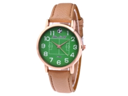 Reloj De Pulsera De Piel Beige Para Hombre/mujer Con Diseño De Semilla De Lichi, Moderno E Impermeable.