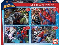Puzzle EDUCA 4 Multi Puzzles Spiderman 50-80-100-150 (Edad Mínima: 3 Años - 380 Piezas)