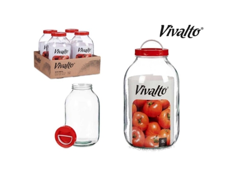 Tarro bote vidrio asa 5 litros