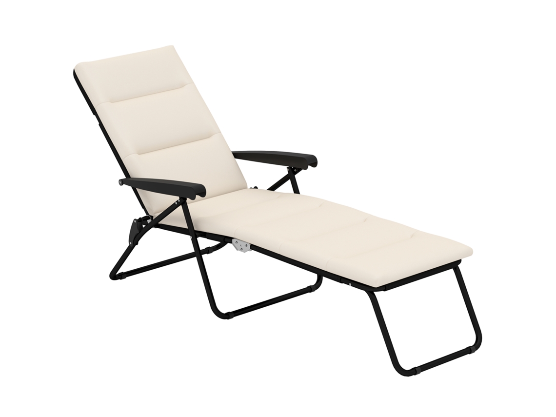 Tumbona Plegable Reclinable 6 Posiciones, Colchón, 153x58,5x89cm