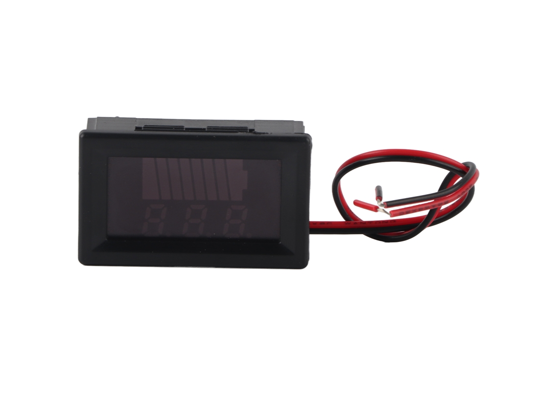 Voltímetro Digital De Cc Para Equipos Eléctricos Con Pantalla Para Baterías De Litio De 12v-60v (rojo)