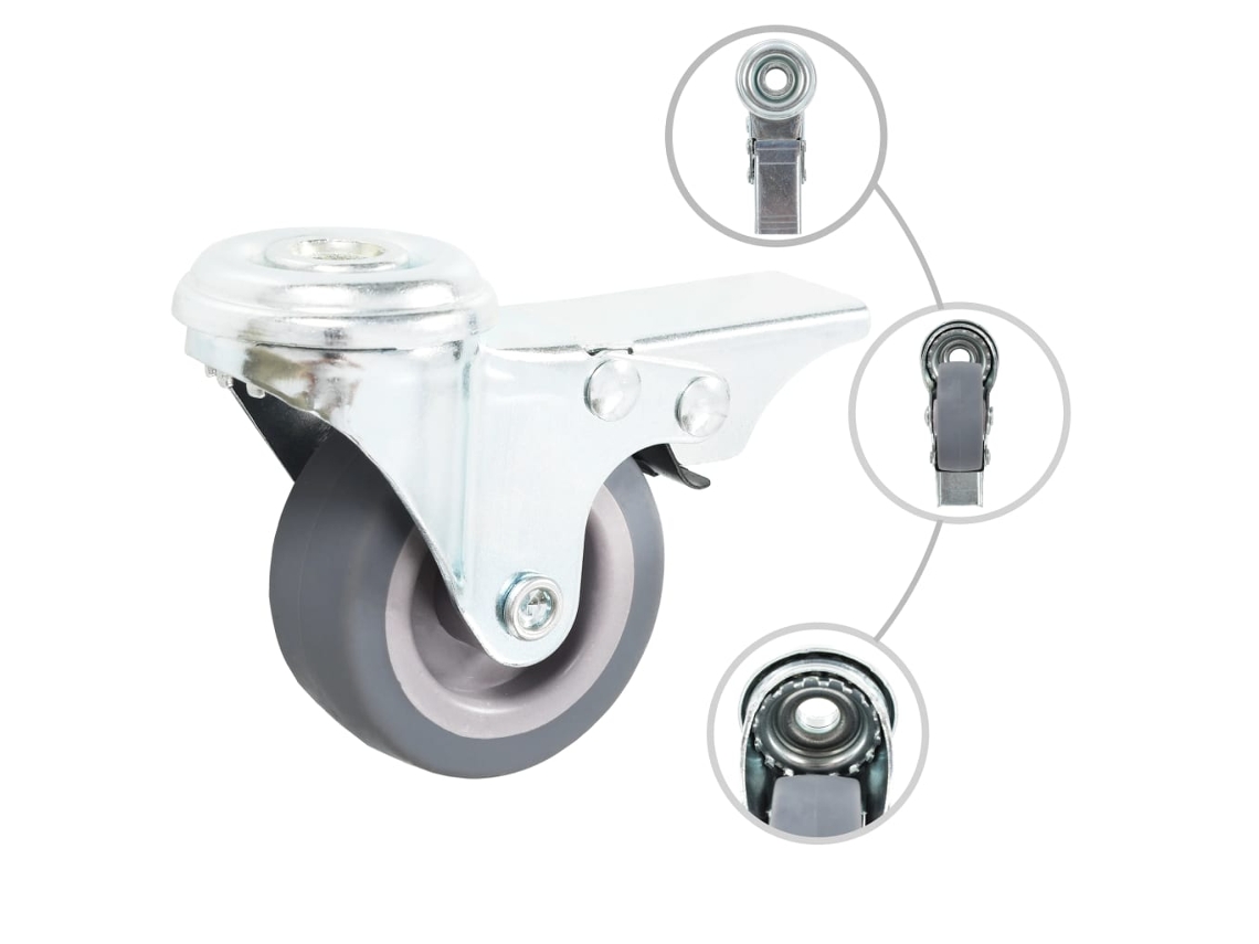 Maison Exclusive - Ruedas Giratorias Con Agujero Pasador 4 Unidades 50 Mm