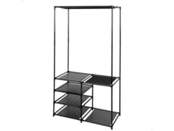 MAX HOME Armario abierto 4 estantes de tela 87x45x158 cm