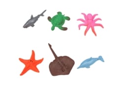 Ats-6 Piezas Juguetes De Animales Marinos Expandibles Con Agua Educatsivos Para Niños Niñas Bebés