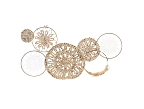 Decoración de Pared DKD Home Decor Natural Blanco (79 X 7 X 41,5 CM)