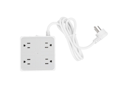Prancha De Energia Plana 4 Tomadas 3 Portas Usb 1,5m Cabo Para Cruzeiro Viagem Casa Escritório