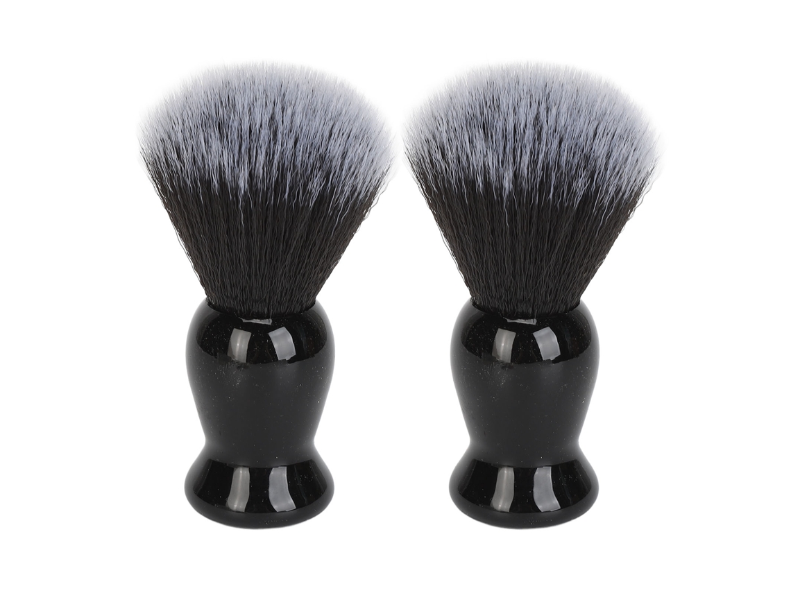 2pcs Cepillo De Barbijo Para Hombre Para Espumar Y Crema Con Mango Ergonómico Y Secado Rápido