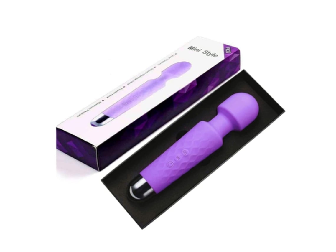 Masajeador potente con 20 modos de vibración mágicos, silencioso, resistente al agua, inalámbrico, morado USHION