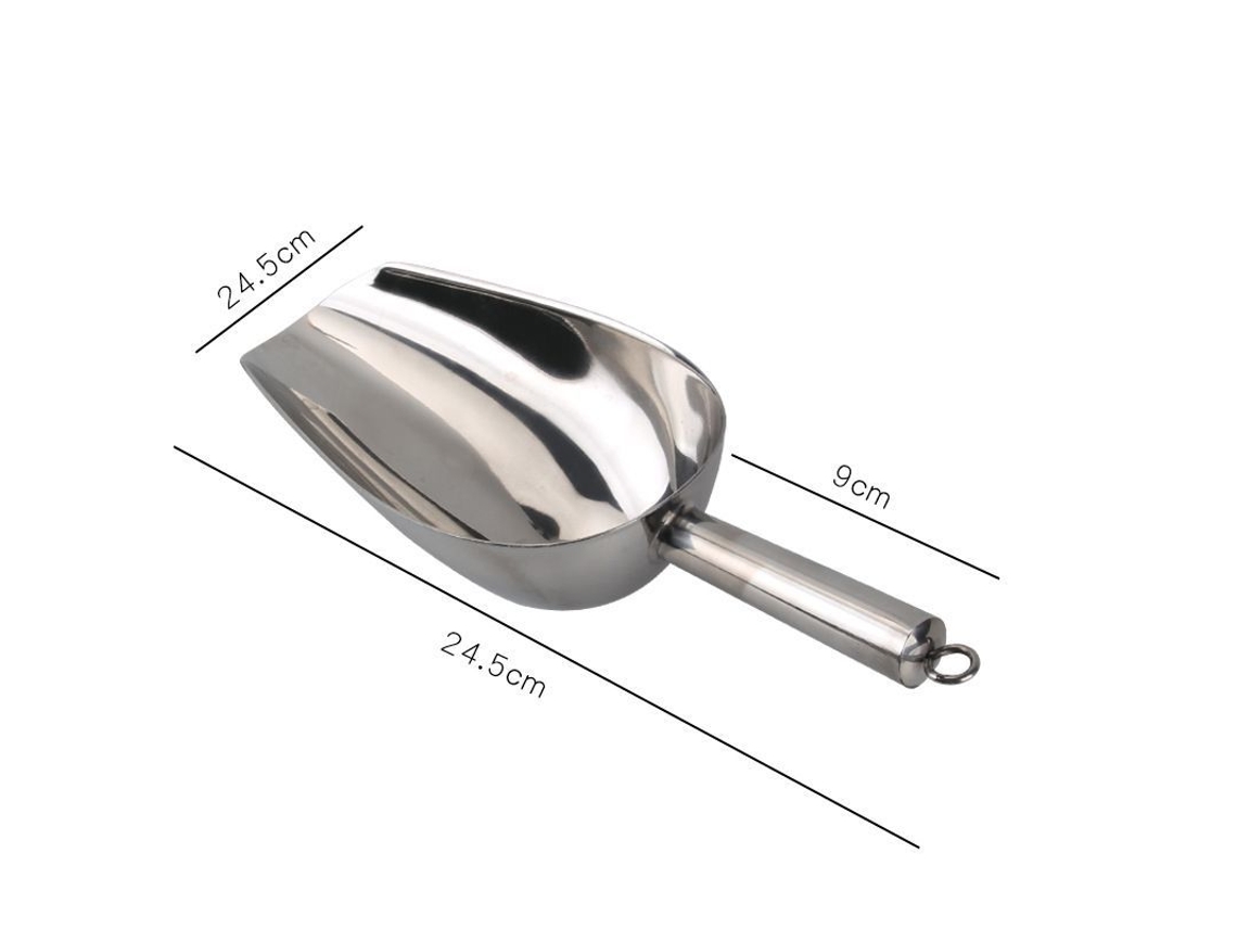 Cuchara pequeña de metal Rebe para helados, de acero inoxidable, ideal para la cocina, el bar, fiestas y bodas - 23 cm (9 pulgadas)