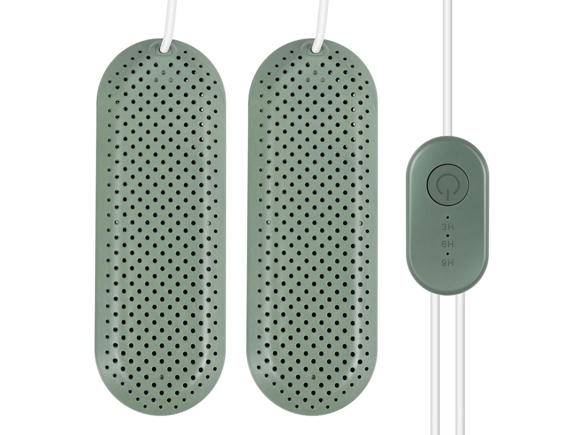 Secador de zapatos portátil USB Siurn Verde con temporizador inteligente y funciones desodorizantes