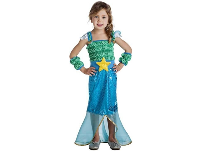 Disfraz de Niña DISFRAZZES Sirena Con Estrella (Talla: 10 a 12 años)
