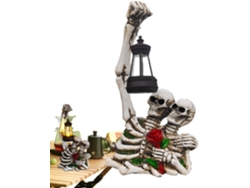 Para Jardines Par De Figuras Solares De Jardín Esqueleto Una Cortina De Luz Decorativa De Resina Para Terraza, Arte De