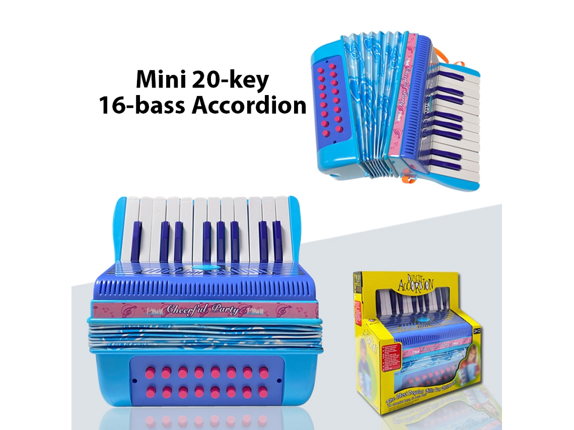 Acordeón de 20 teclas y 16 bajos, ABS, ideal para principiantes. Regalo de Navidad.