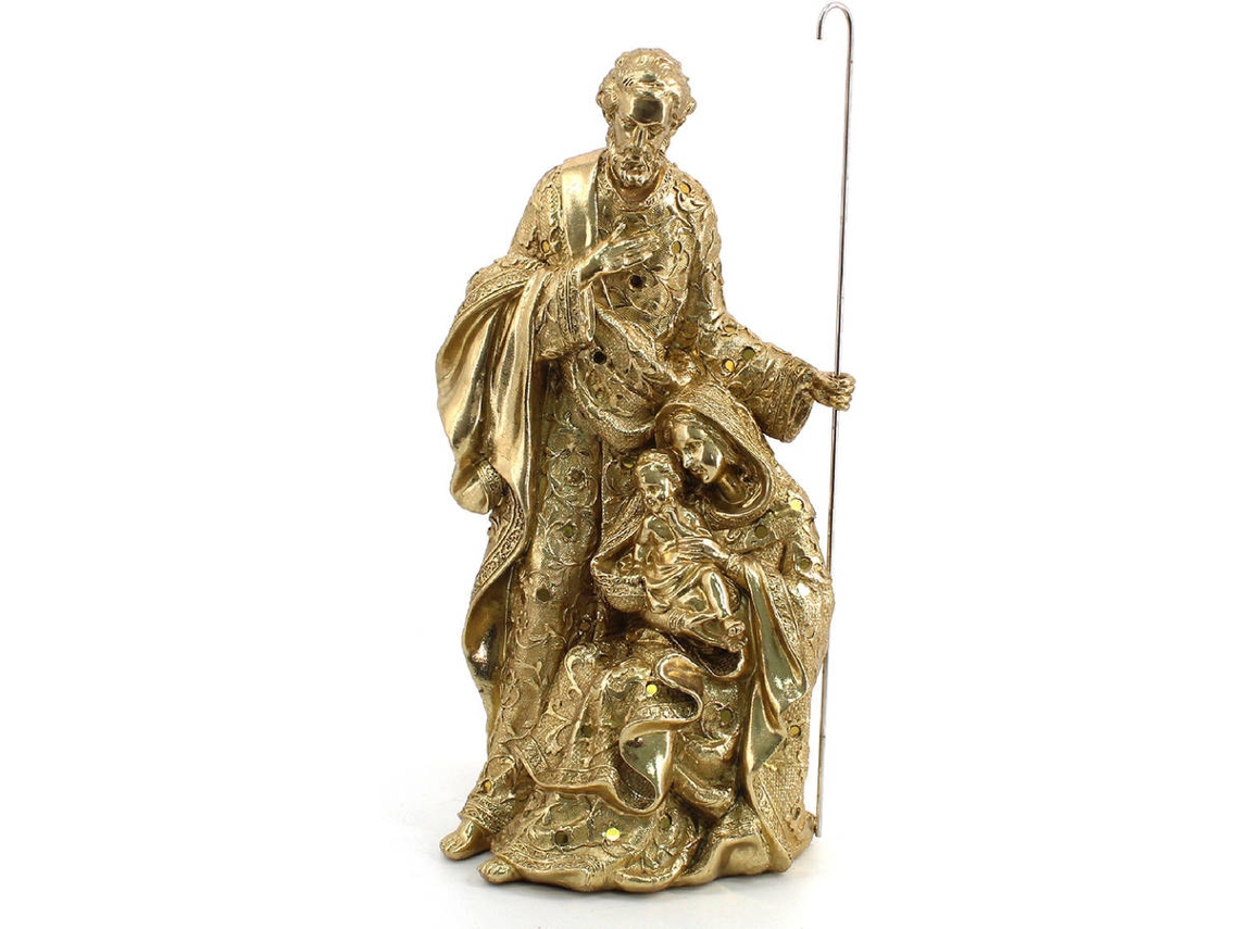 Signes Grimalt - Figura Nacimiento Jesús Dorado de Resina | Nacimiento Figuras De Resina Para Jardin Figura Resina Decoración 46x19x24cm