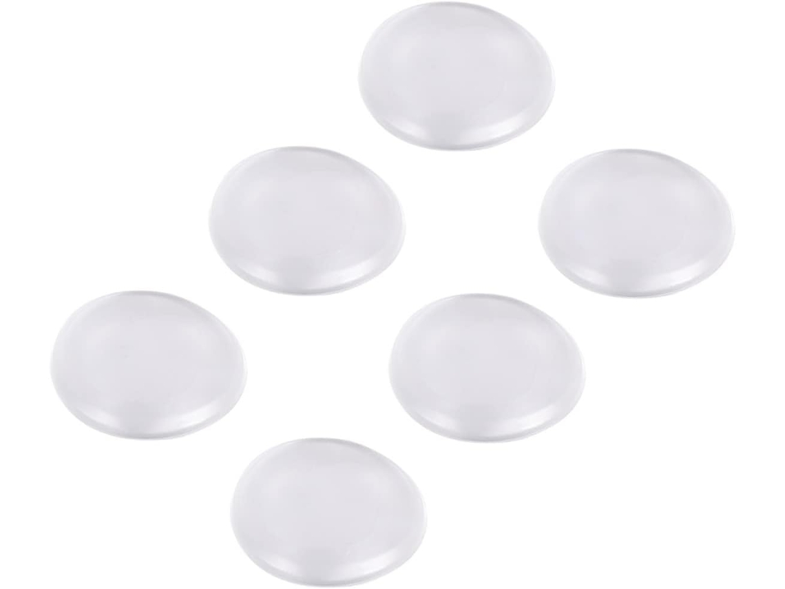 18 Topes De Puerta Redondos Transparentes Para Montaje En Pared Con Mango Amortiguador Y Fácil Instalación.