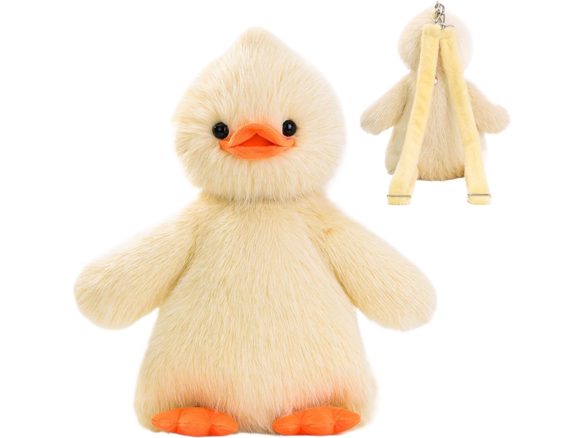 Mochila Acogedora De Animaci N Pato Peluche Con Correa Ajustable Accesorios Moda Para Fotos
