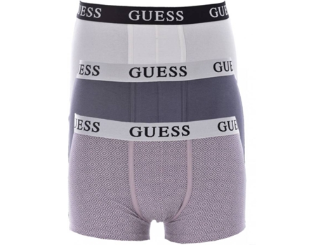 Paquete de 3 Boxers GUESS JEANS Algodón Hombre (XXL - Multicolor)