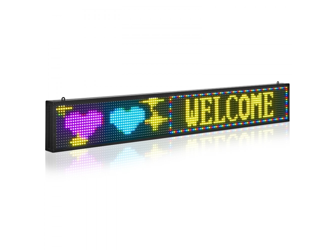 Panel Publicitario Led Digital Con Texto Rodante P10 Rgb Para Escaparates, Cafeterías Y Espacios Comerciales Tekmaquinas
