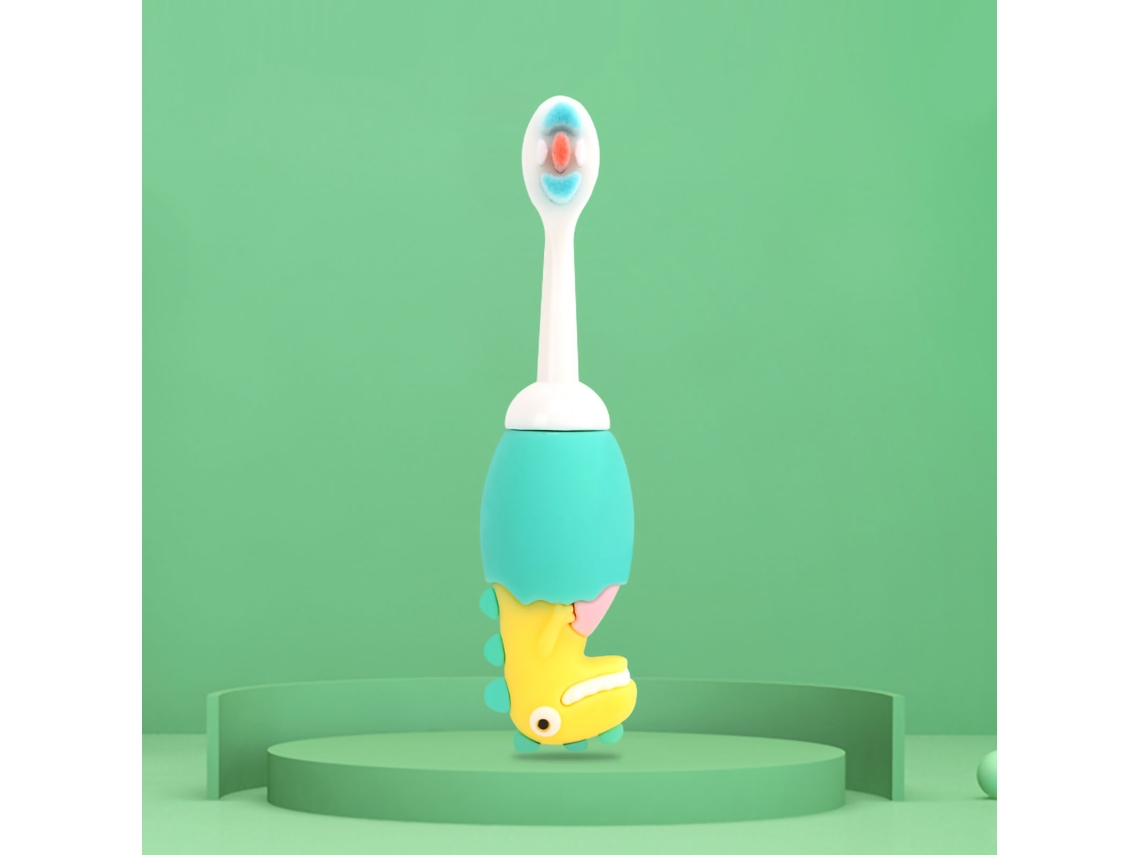 2026-cepillo De Dientes Para Niños Con Cerdas Suaves Dibujos Animados Limpieza Profunda Eliminación De Manchas Azul Cielo