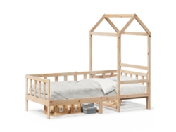 Sofá Cama Con Techo 80x200 Cm Madera Maciza De Pino Dkd Home Decor