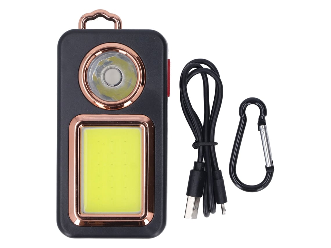 2026-lámpara De Trabajo Cob Usb Recargable Multifunción Led Dorado Portátil Solar Para Camping Al Aire Libre
