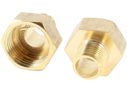 2 adaptadores de acoplamiento de tubería con rosca macho de 1/4'' 'pt' x 1/2'' 'npt', conexión hexagonal, CHABERLU