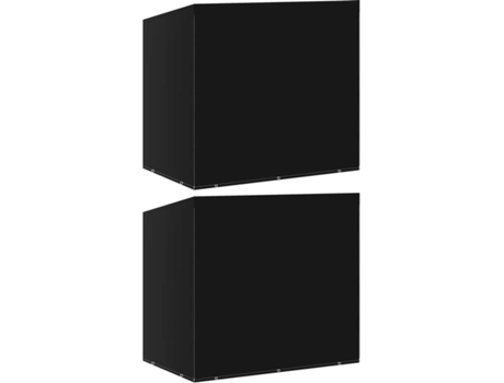 Conjunto 2 Funda para banco balancín VIDAXL Negro Polietileno (255x145x170 cm)
