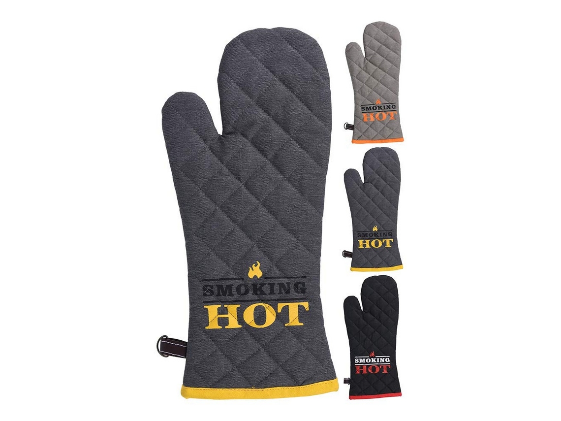 Manopla para Horno Excellent Houseware Smoking Hot Algodón Piel (18x43 cm)