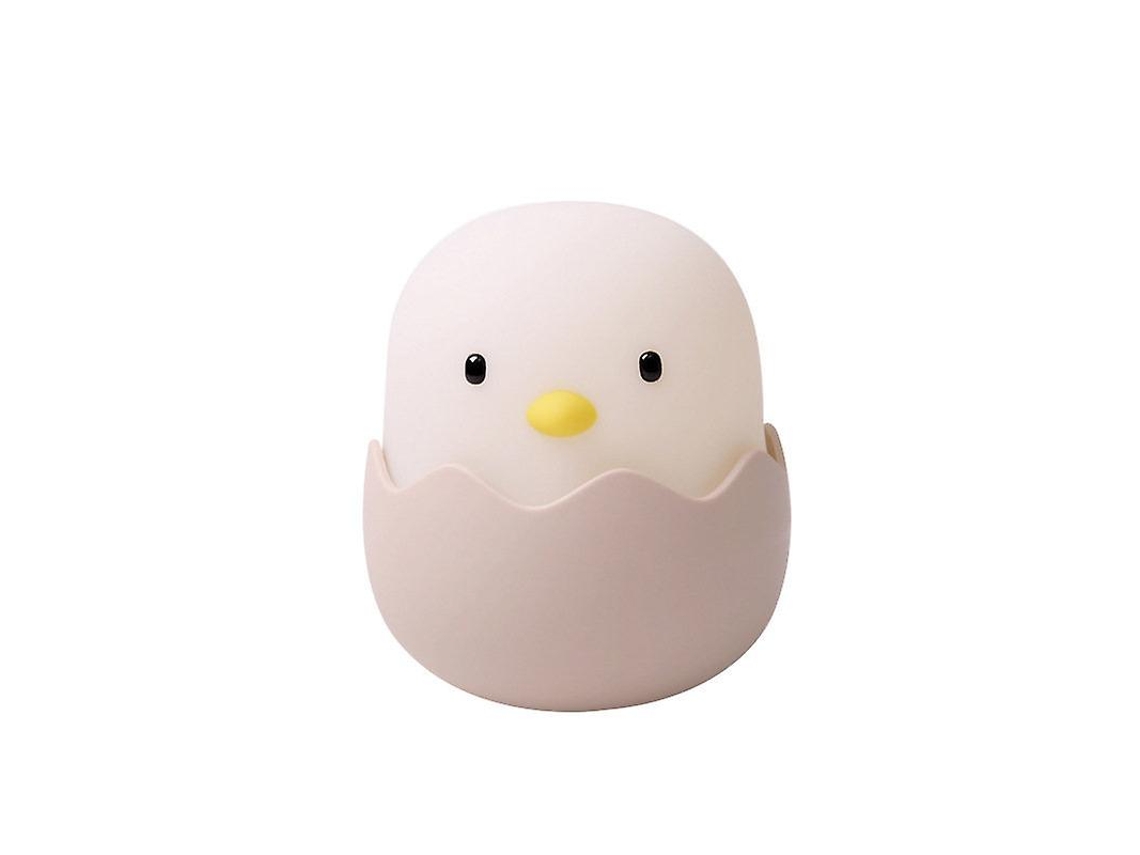 Baby Chick LED luz nocturna, control táctil de brillo ajustable, lámpara de silicona recargable USB (blanco) SLD