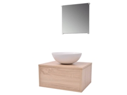 Mobiliario de baño con lavabo VIDAXL Beige Chipboard (40x34x20 cm)